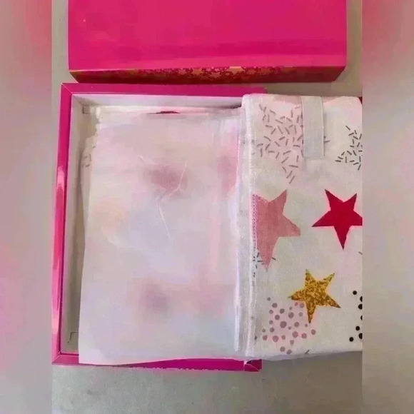 Satin Hot Pink Pillowcase & Star Print Microfiber Hair Towel Arcadia Beauty NEW - Picture 4 of 8